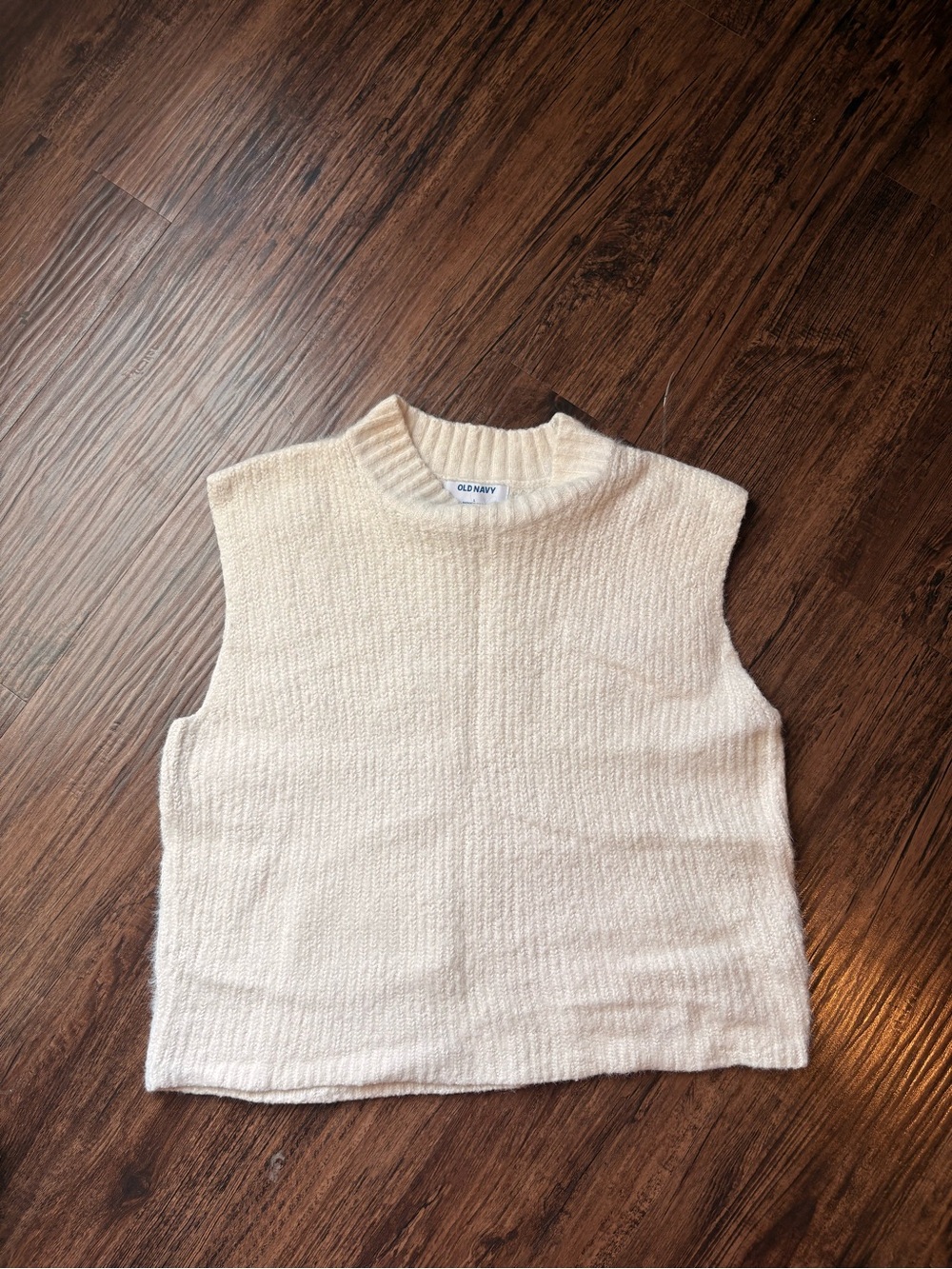Old Navy Cream Knit Sleeveless Top
